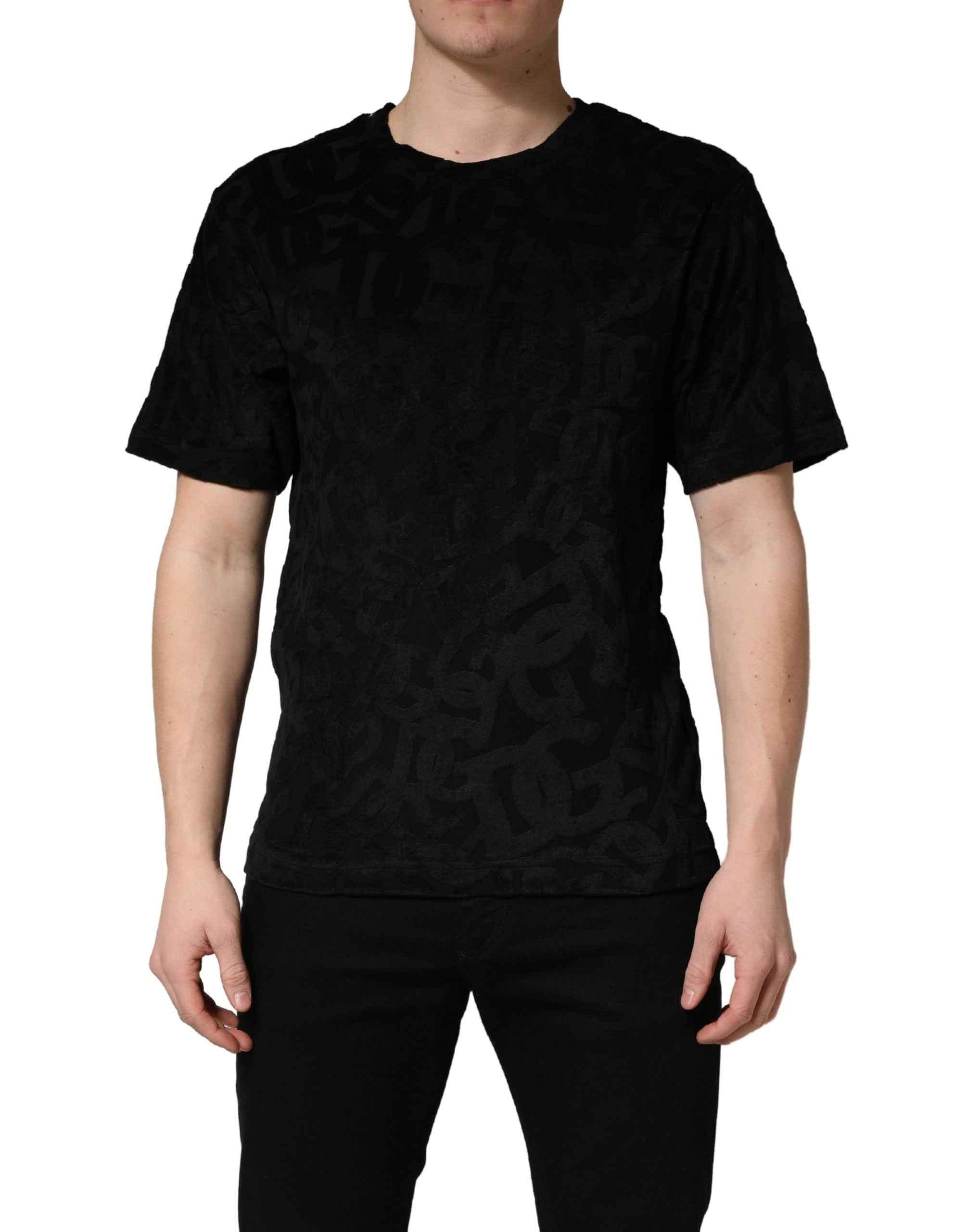 Dolce & Gabbana Black DG Mania Logo Print Casual T-shirt