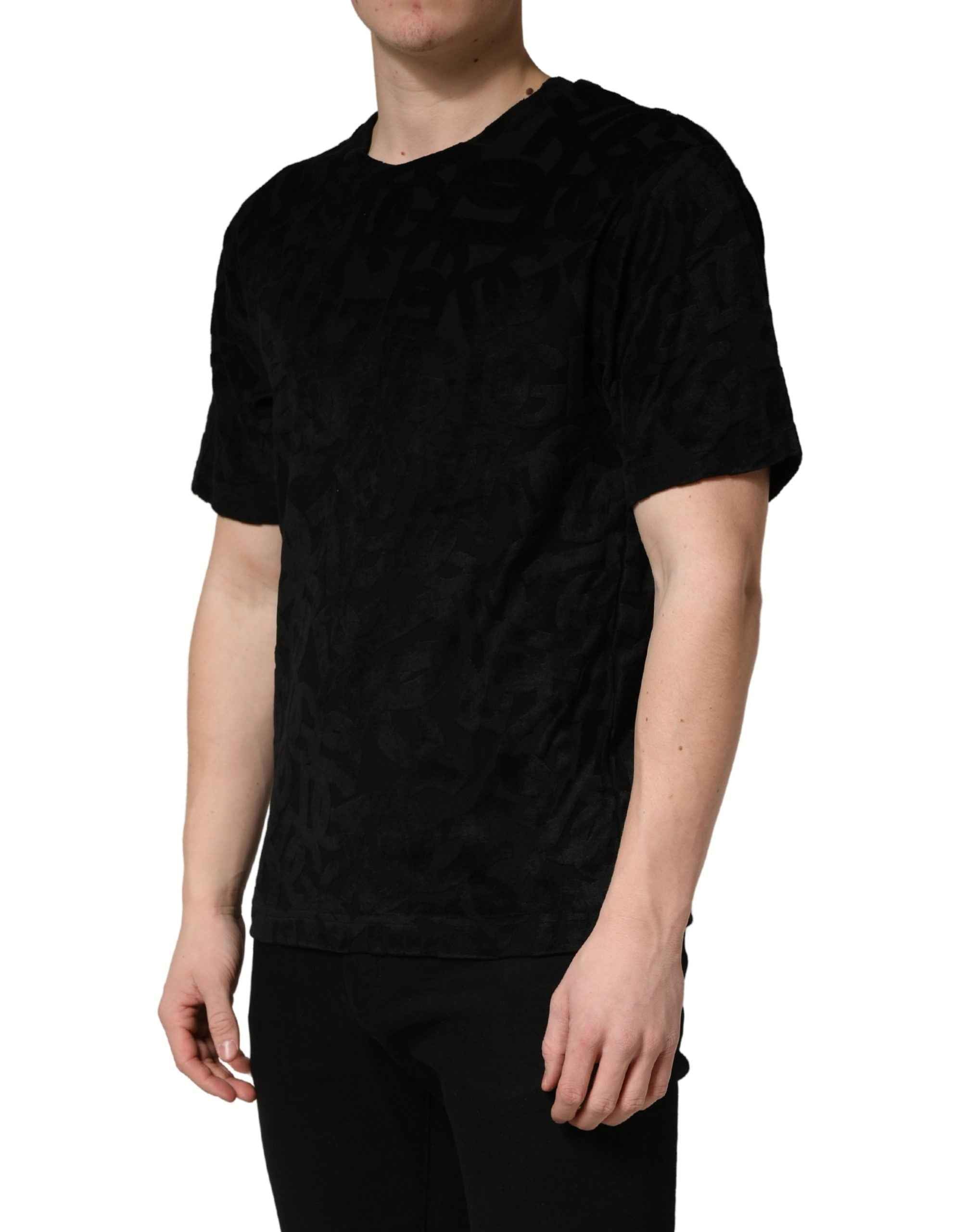 Dolce & Gabbana Black DG Mania Logo Print Casual T-shirt