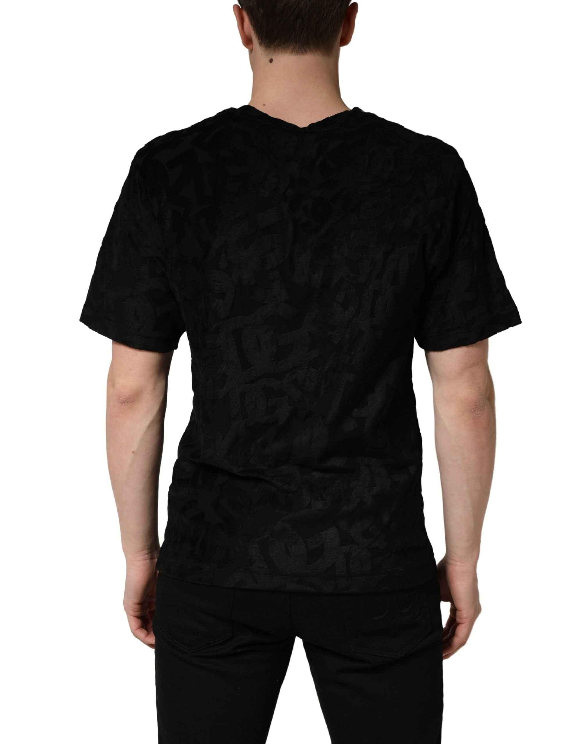 Dolce & Gabbana Black DG Mania Logo Print Casual T-shirt