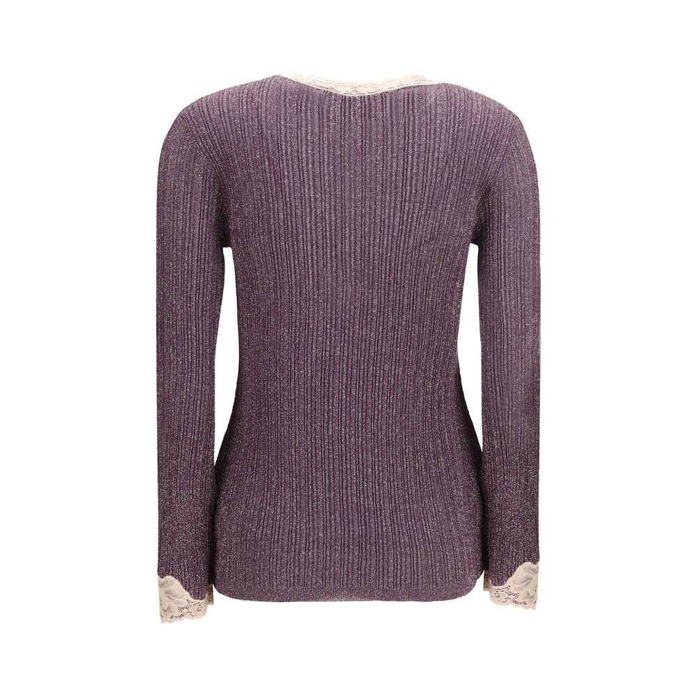 Valentino Garavani Purple Viscose Cardigan