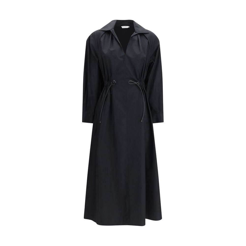 Max Mara Black Cotton Casual Dress