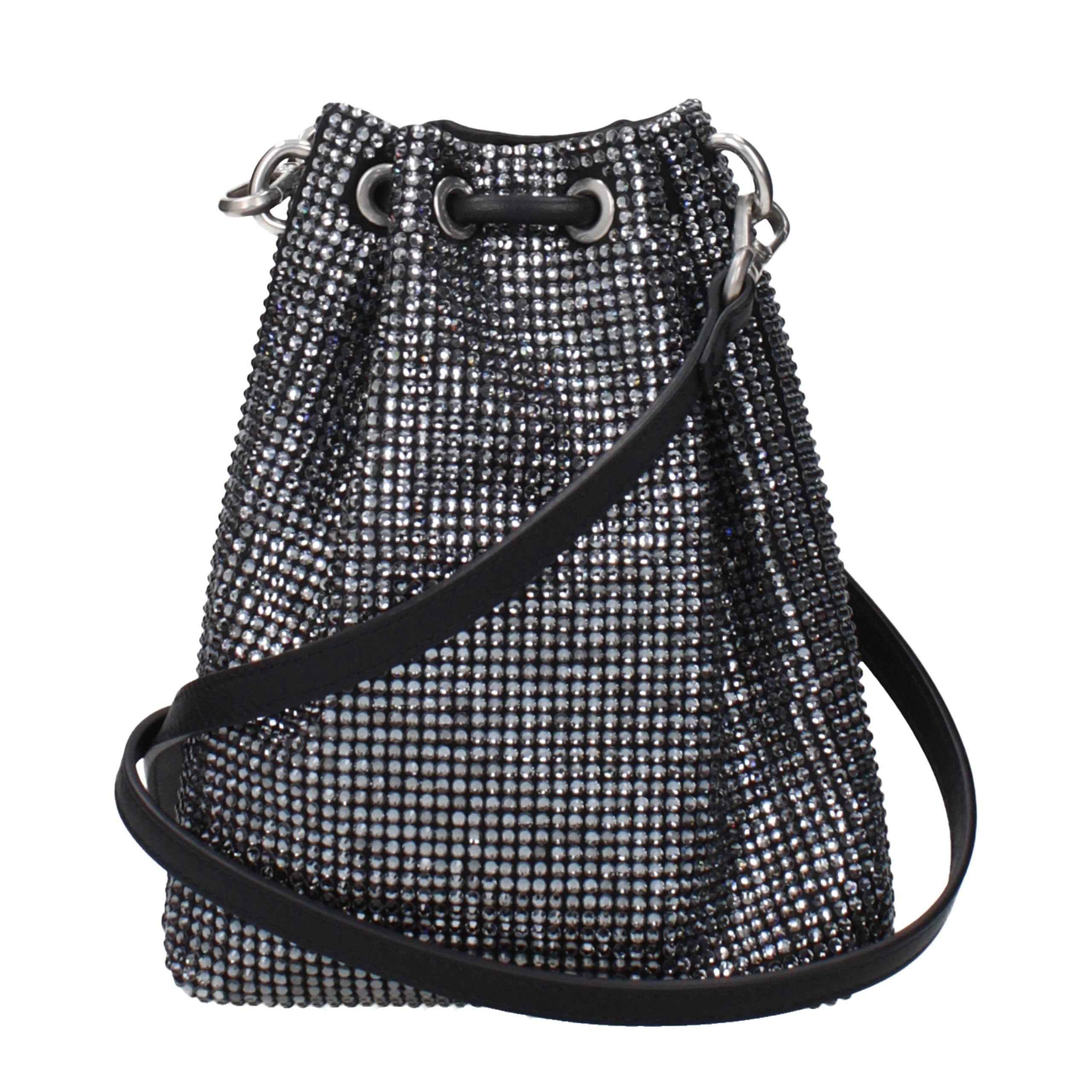 Jimmy Choo Black Satin Crossbody Bag