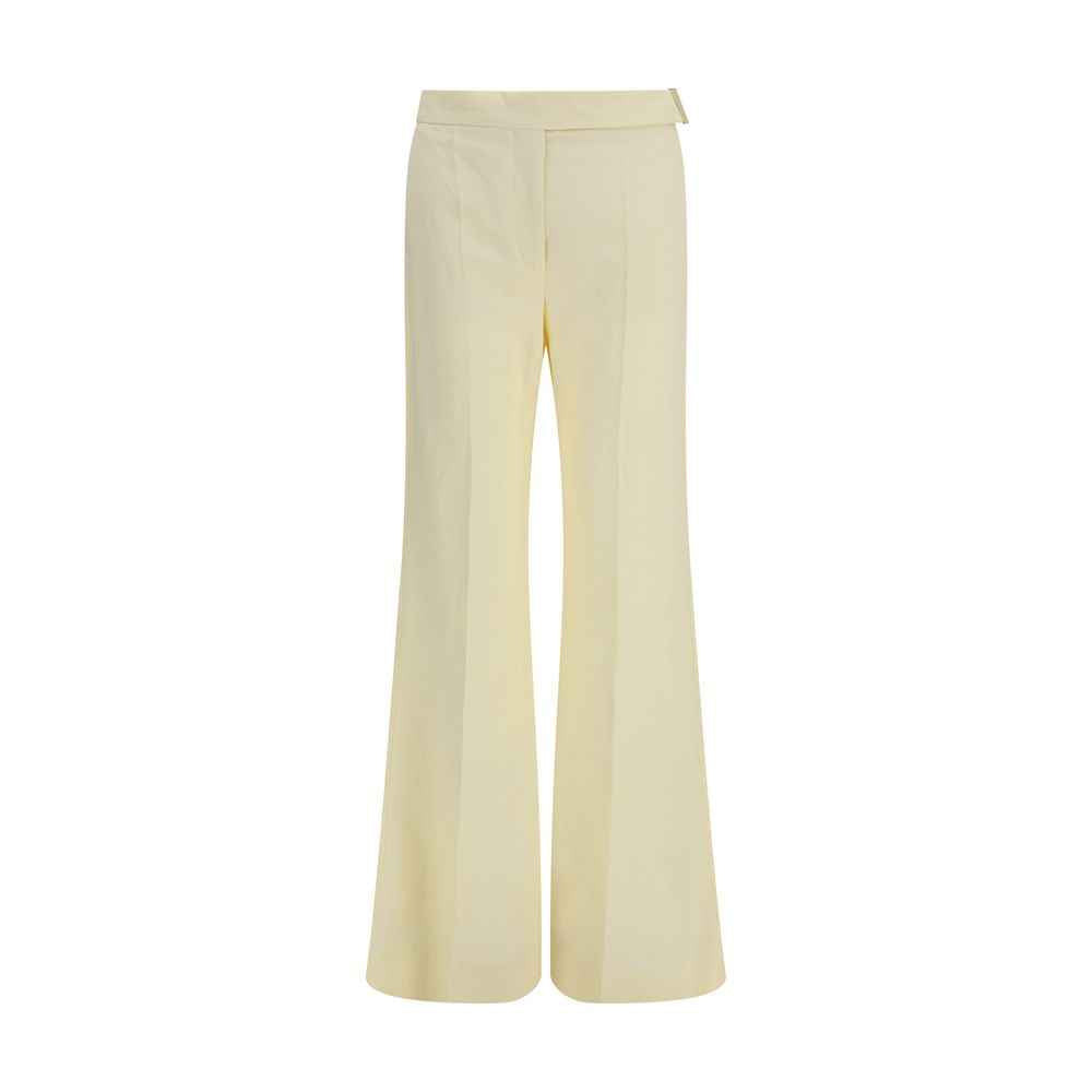 Max Mara Beige Viscose Flared Pants