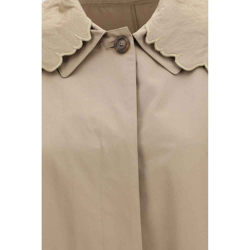 Fabiana Filippi Beige Polyester Trench Coat