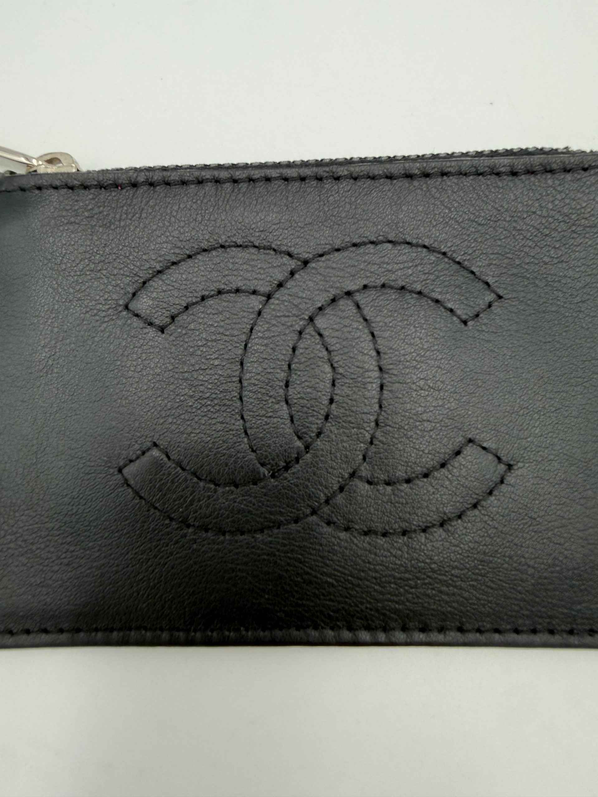 Chanel CHANEL Lamb Leather Coin Purse/Card Holder