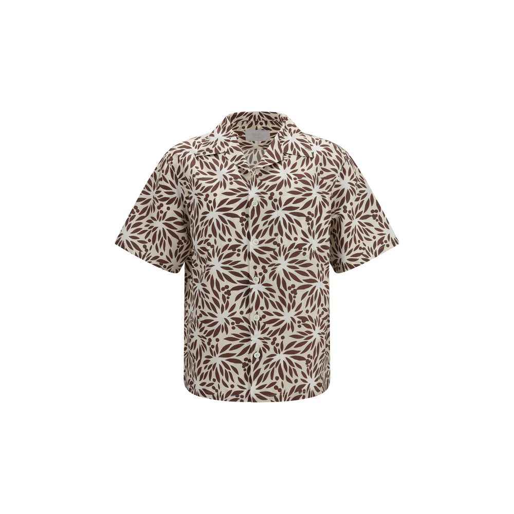 Prada Brown Cotton Pattern Shirt