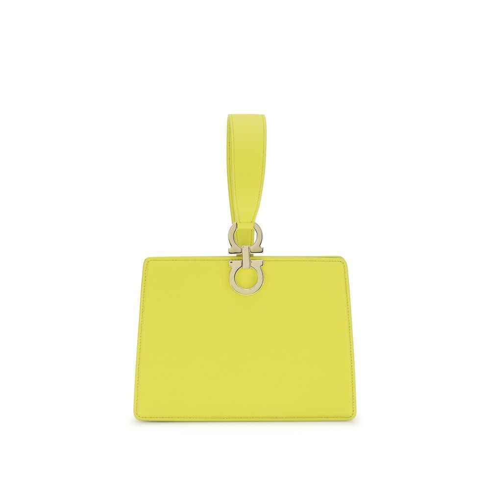 Ferragamo Bicolor Calf Leather Bos Taurus Clutch Bag