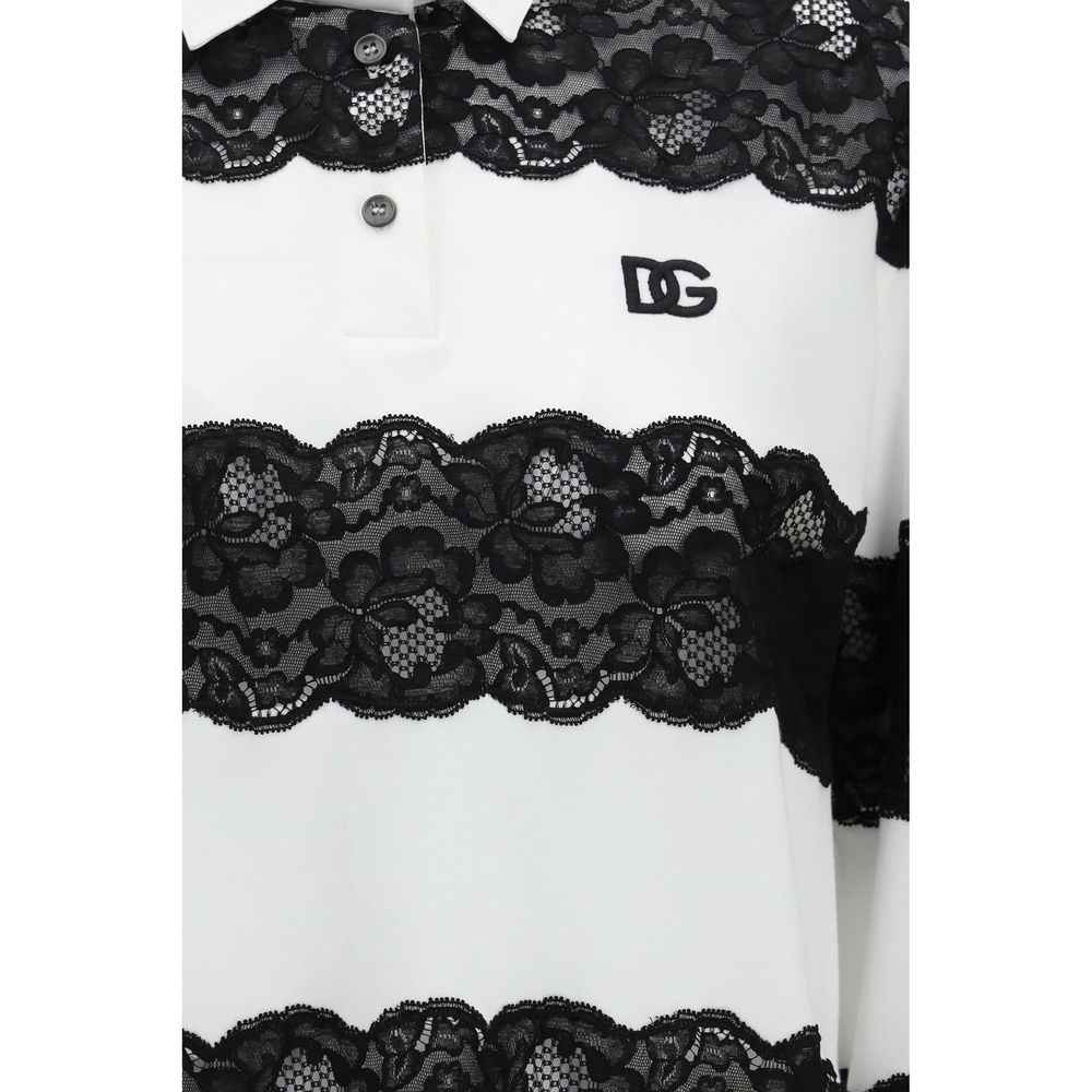 Dolce & Gabbana White Cotton Polo Shirt