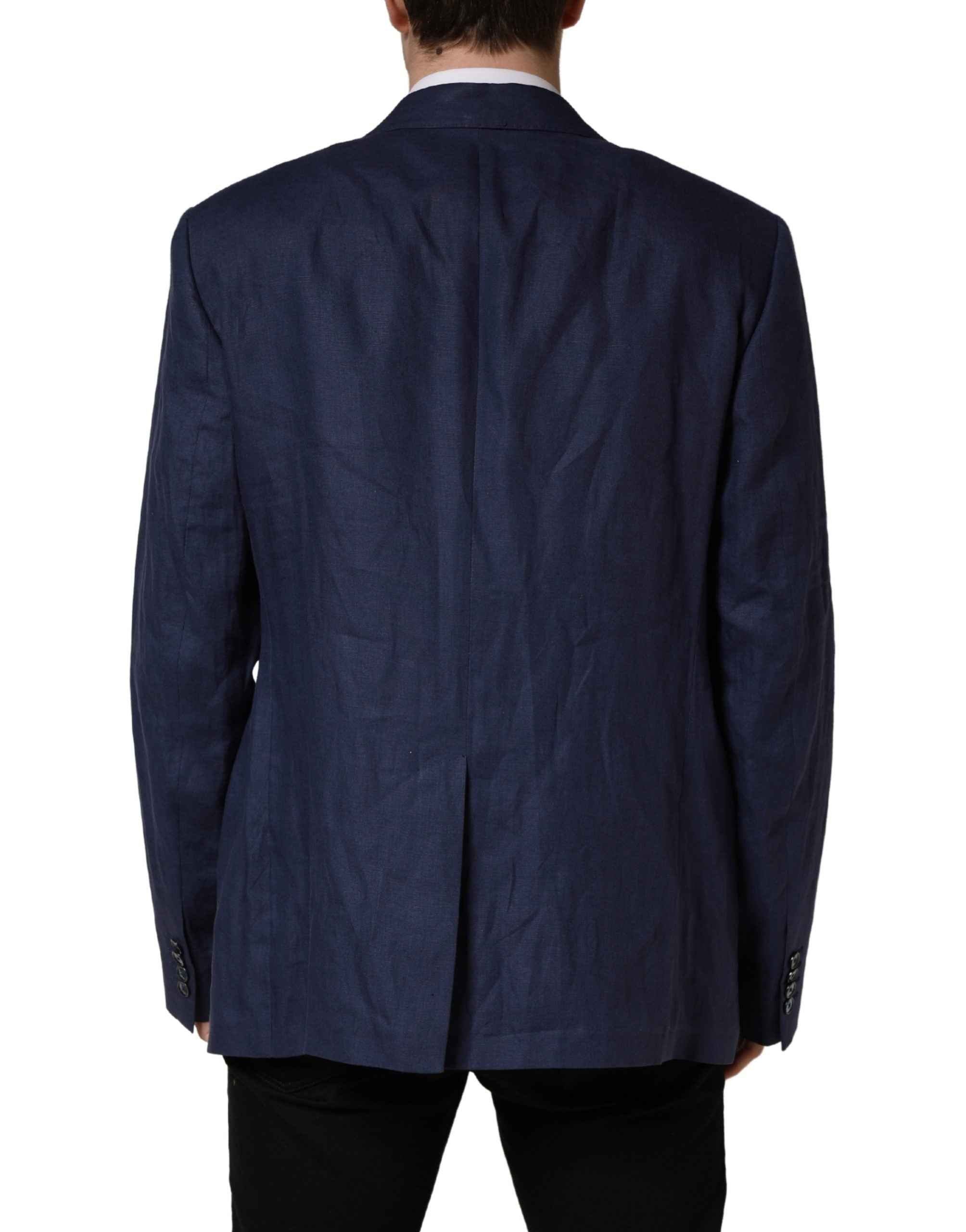 Dolce & Gabbana Blue Single Breasted 2 Button Suit Jacket