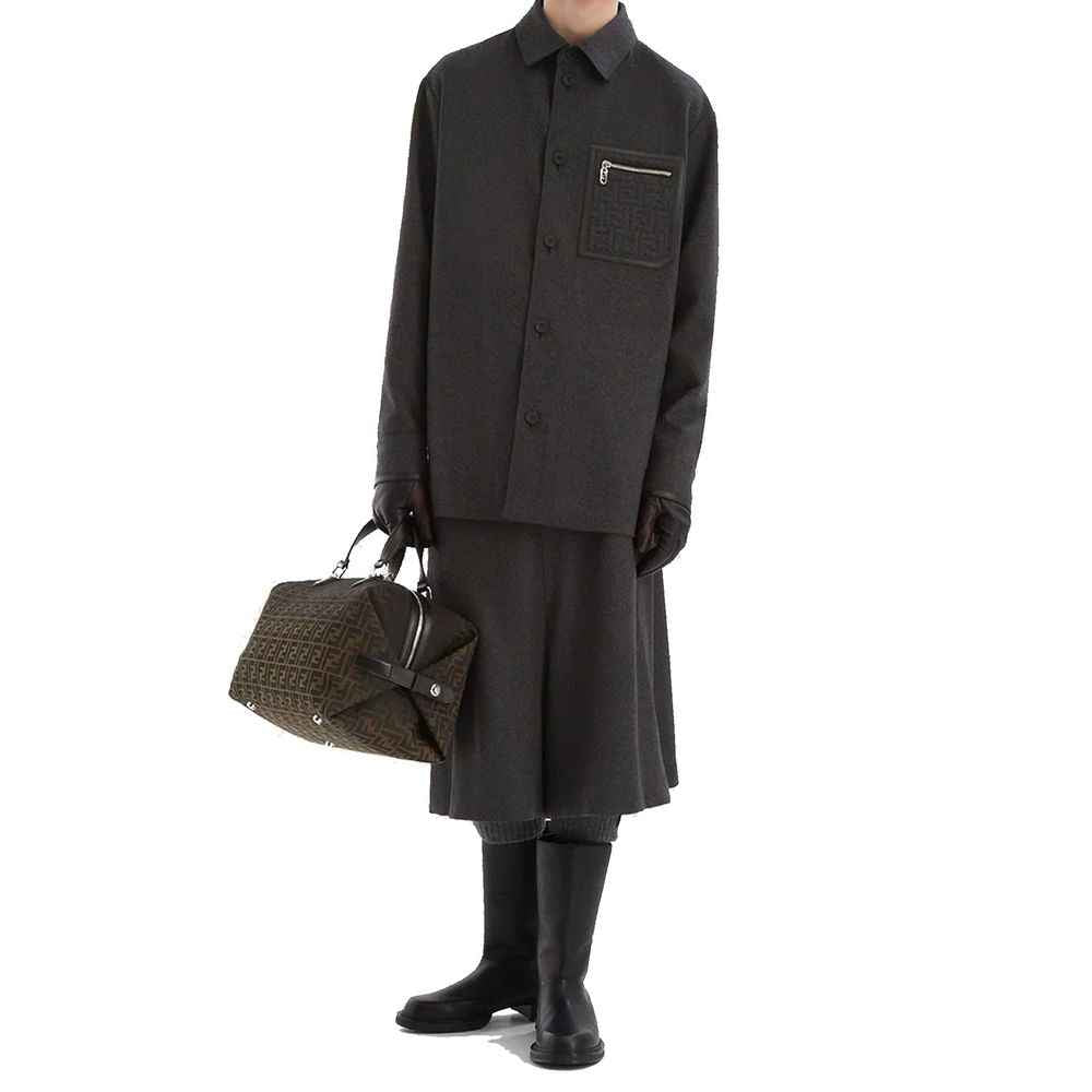Fendi Gray Cashmere Coat