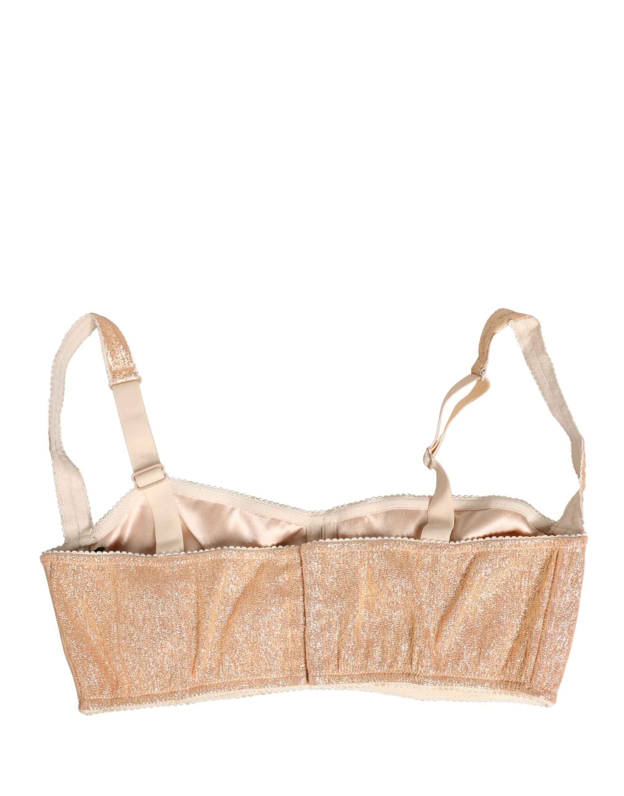 Dolce & Gabbana Beige Semi-Pad Underwire Balconette Bra Underwear