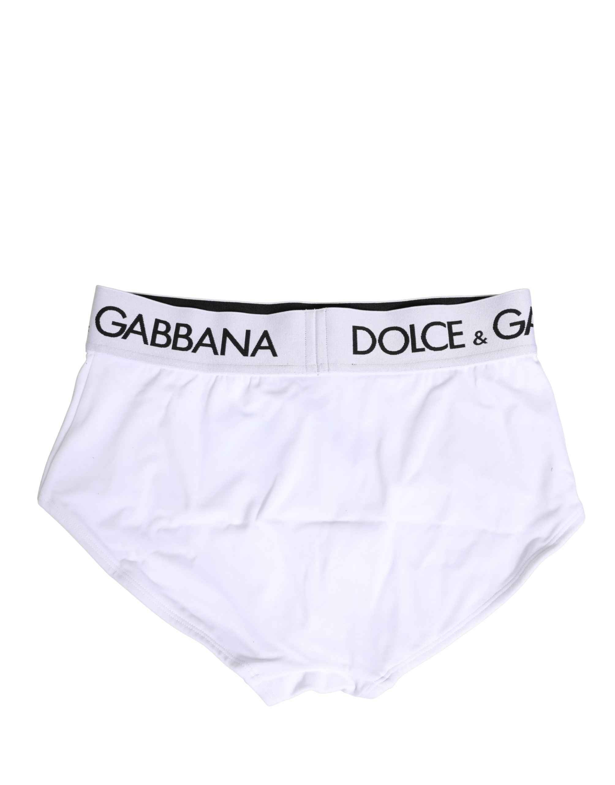 Dolce & Gabbana White Nylon Logo Waistband Panty Underwear