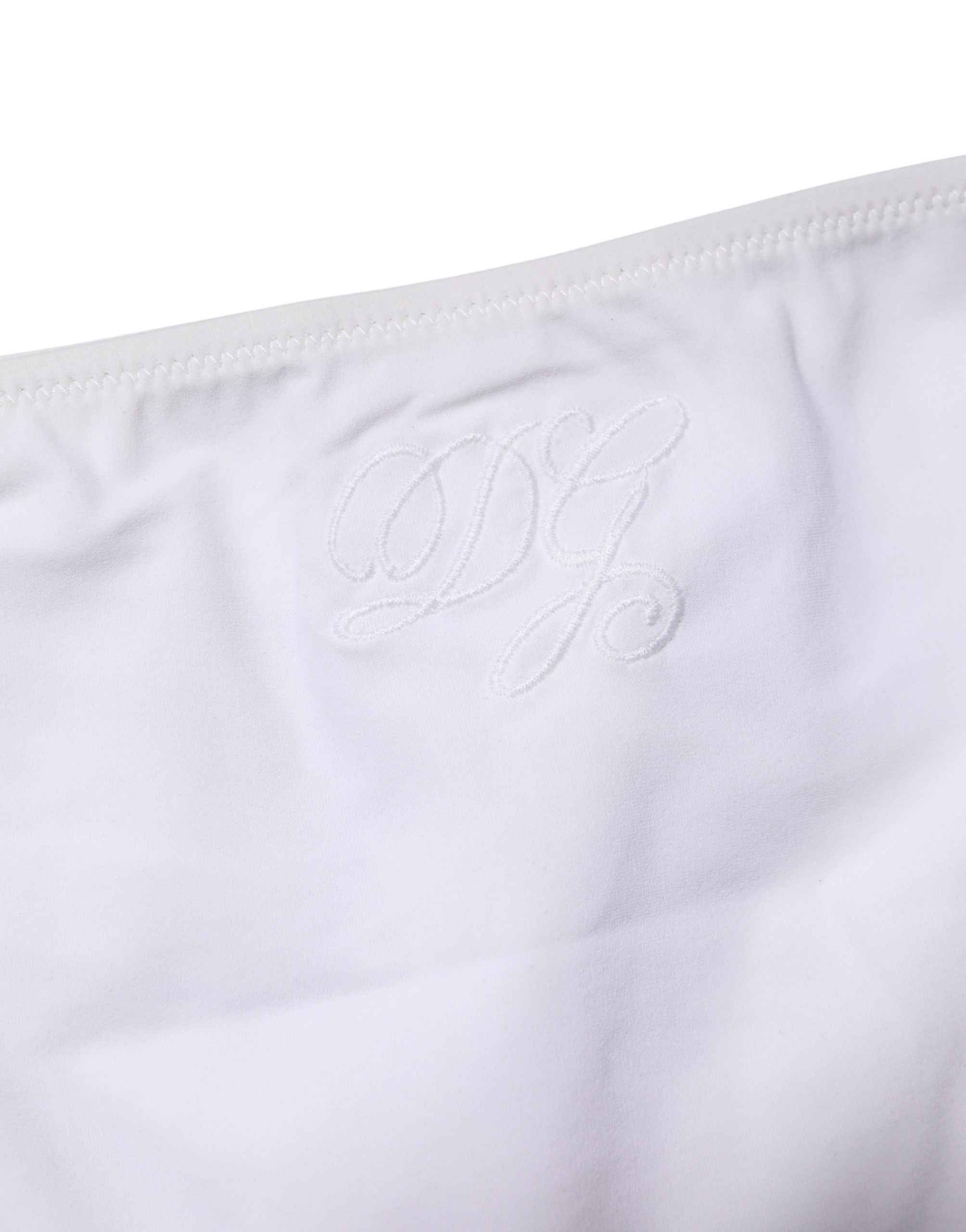 Dolce & Gabbana White Side-Tie Bikini Bottom Swimsuit Swimwear