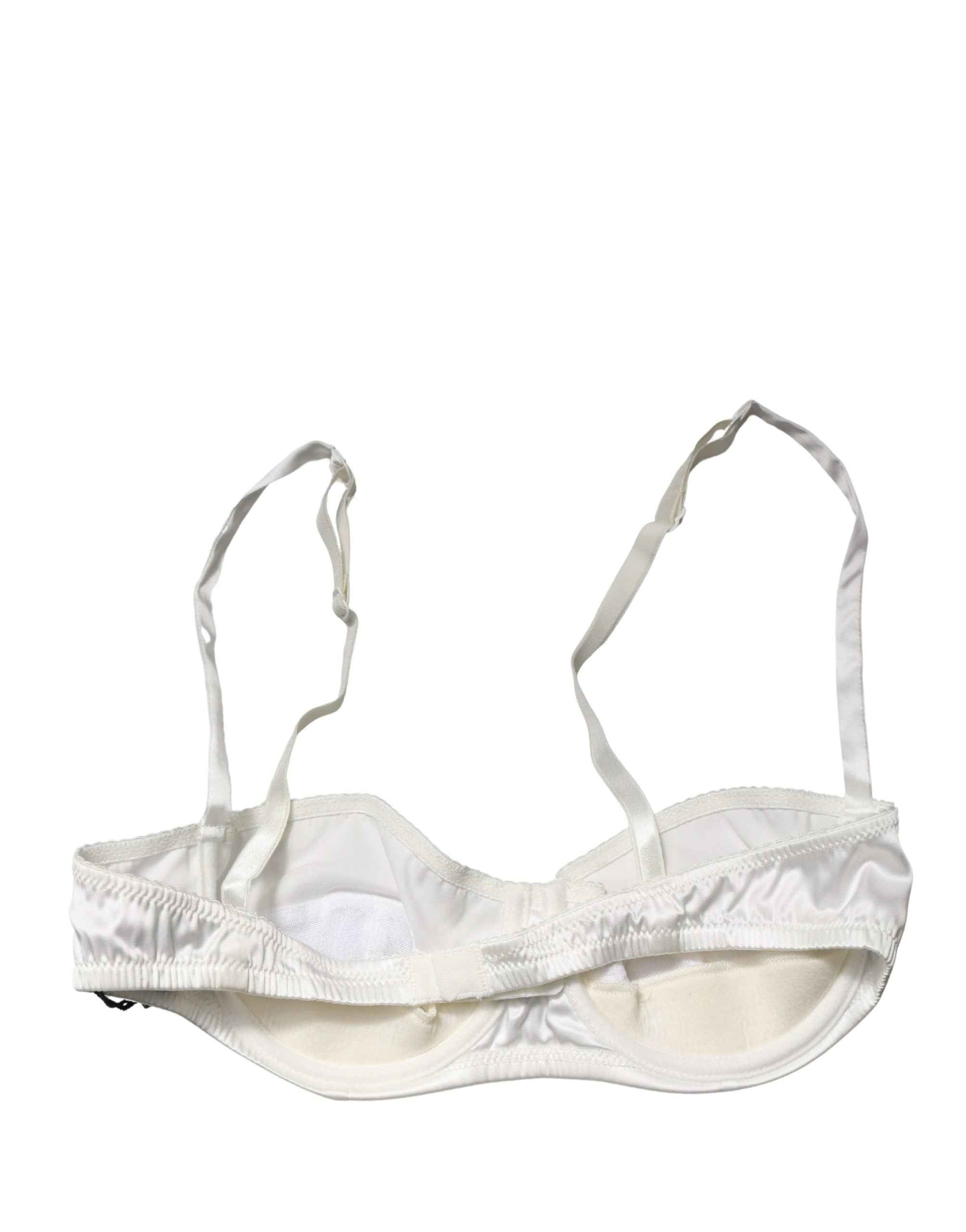 Dolce & Gabbana White Semi-Pad Underwire Balconette Underwear