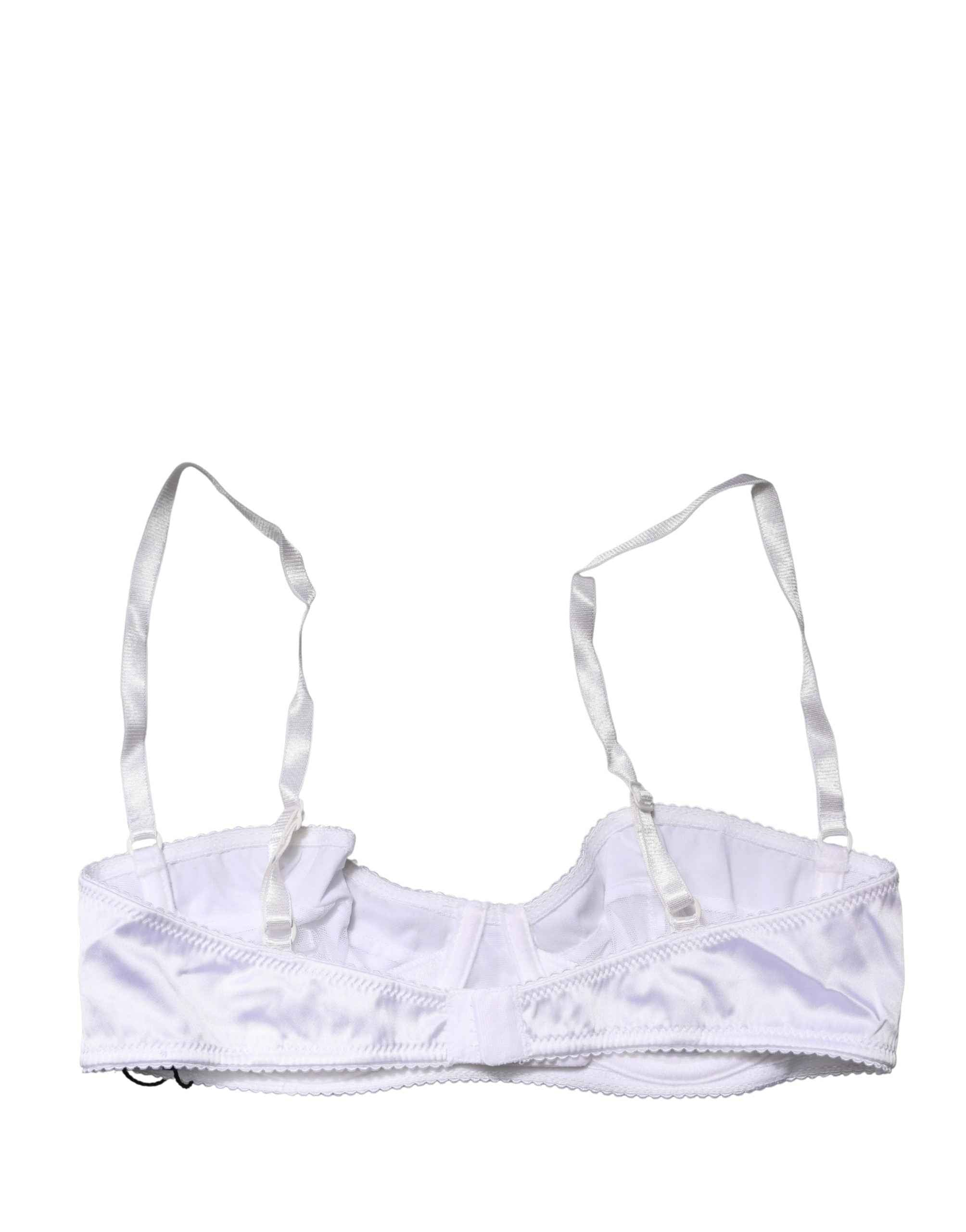 Dolce & Gabbana White Semi-Pad Underwire Balconette Bra Underwear
