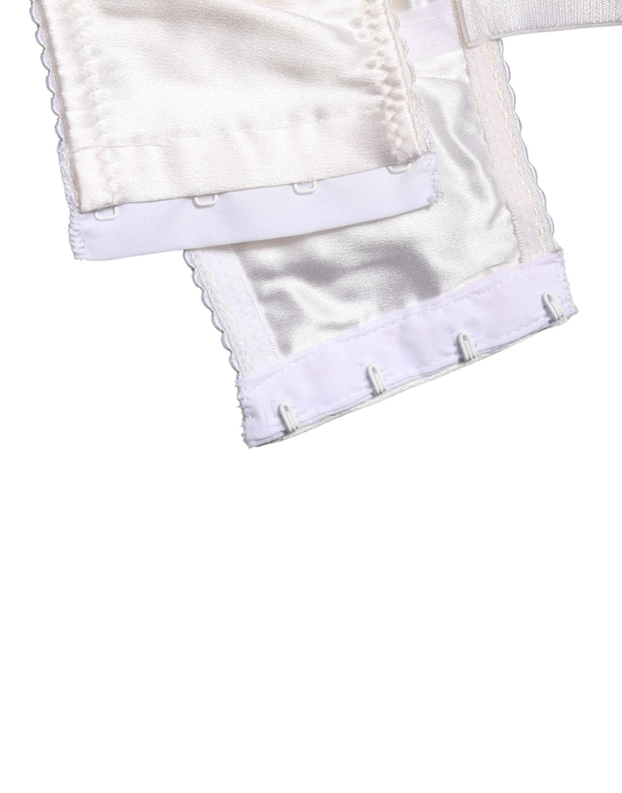 Dolce & Gabbana White Semi-Pad Underwire Balconette Bra Underwear