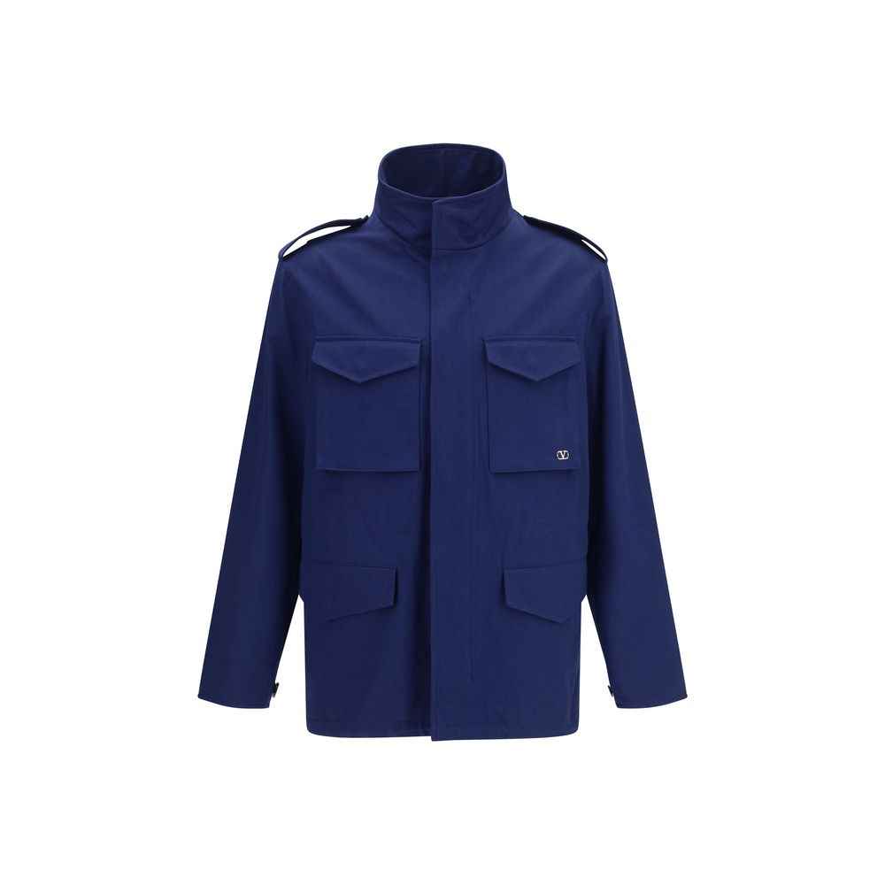 Valentino Garavani Blue Cotton Coat