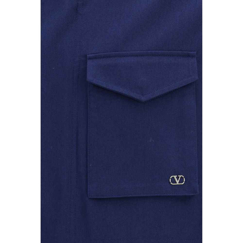 Valentino Garavani Blue Cotton Coat
