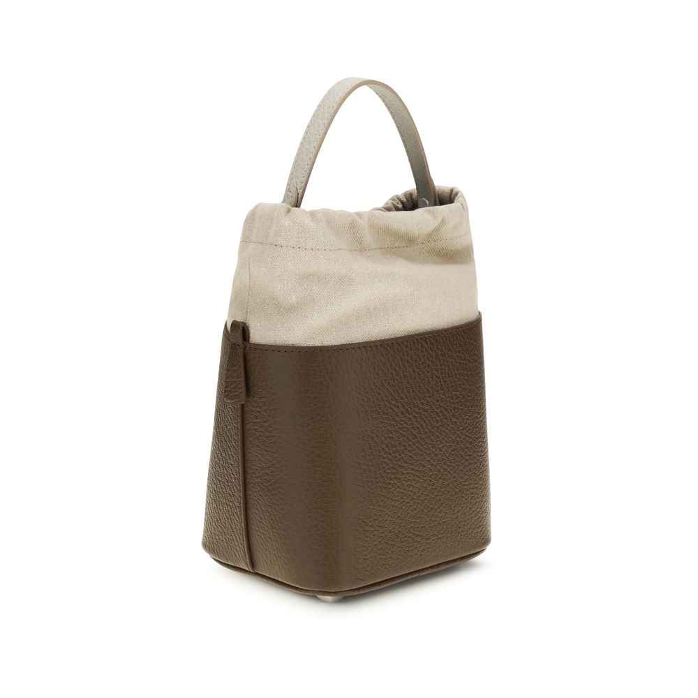 Maison Margiela Brown Calf Leather Bos Taurus Backet Bag