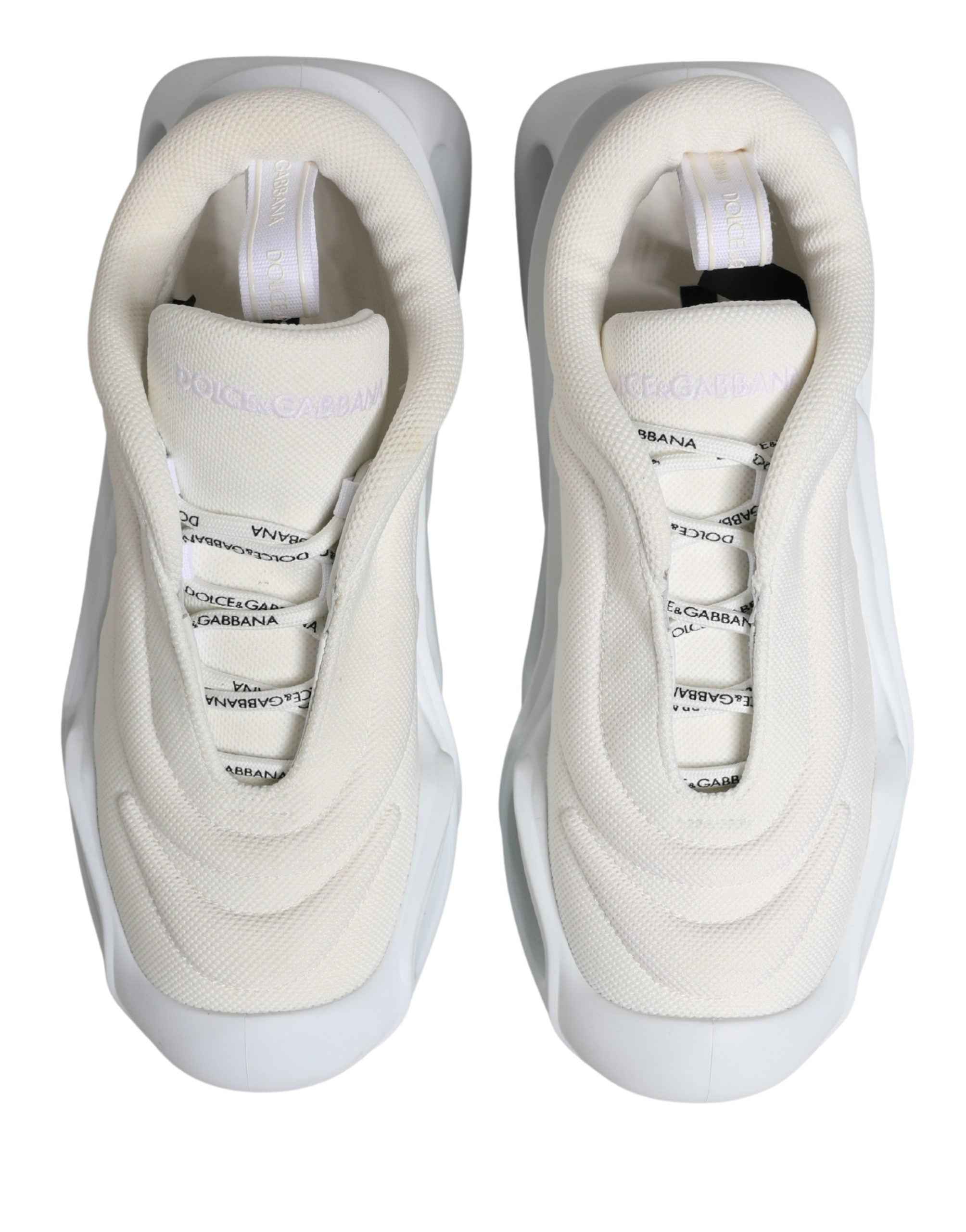 Dolce & Gabbana White Slip On Wave Low Top Sneakers Shoes