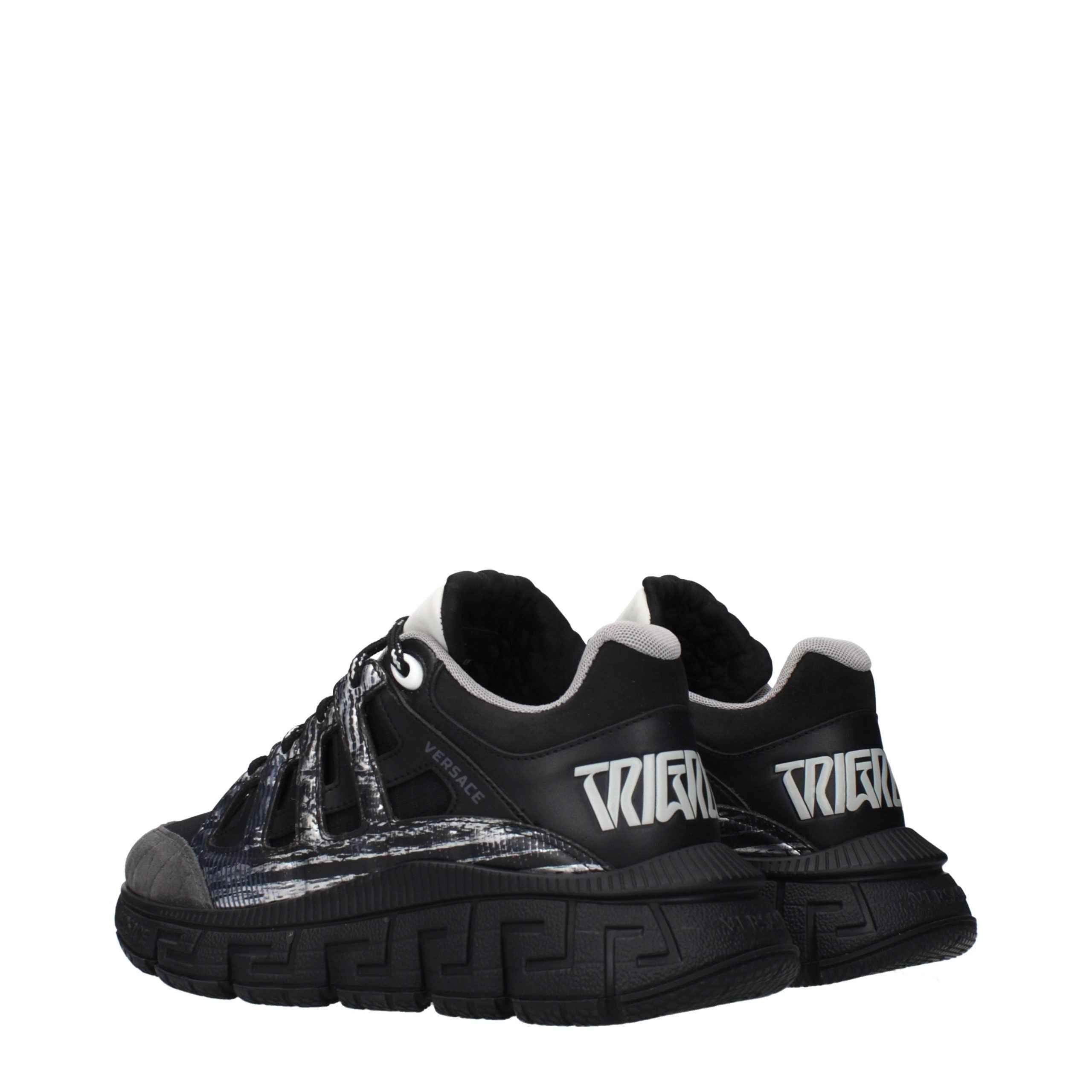 Versace Black Fabric Athletic Sneakers