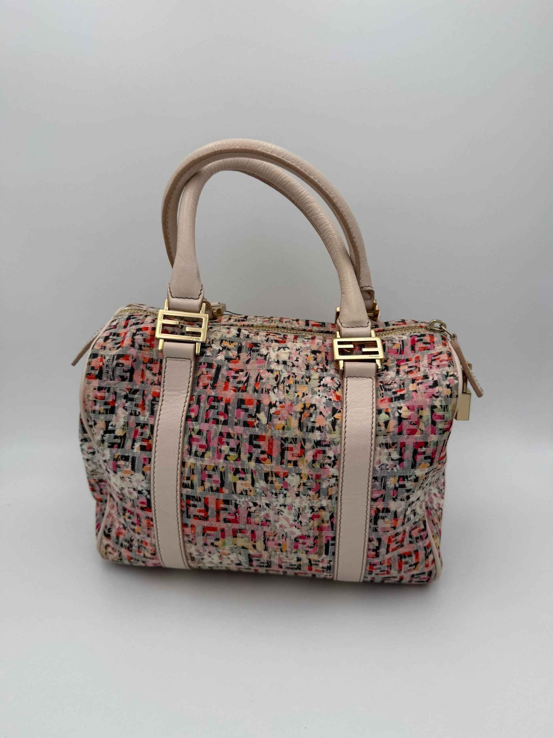 Fendi FENDI FF Canvas Fiori Handbag