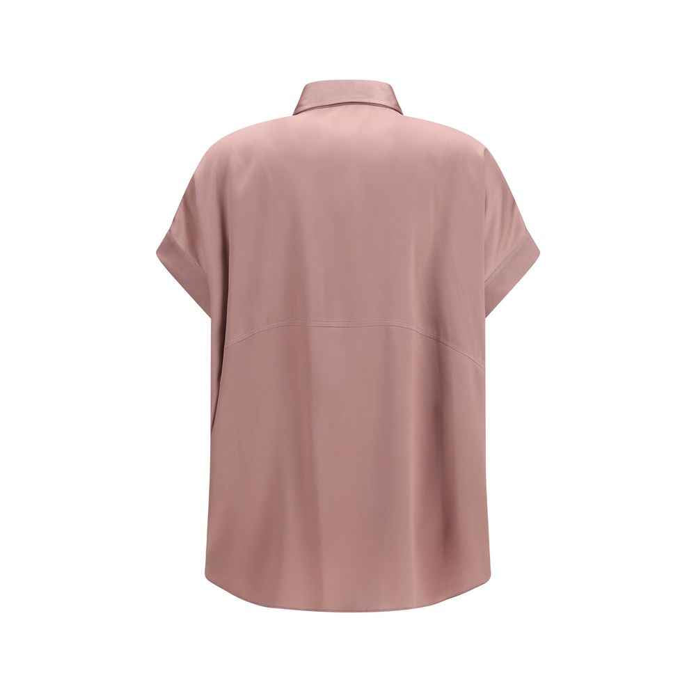 Brunello Cucinelli Multicolor Silk Shortsleeve Shirt