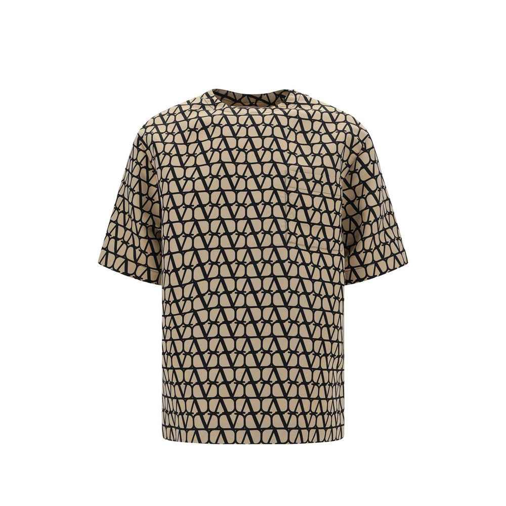 Valentino Garavani Brown Silk T-Shirt