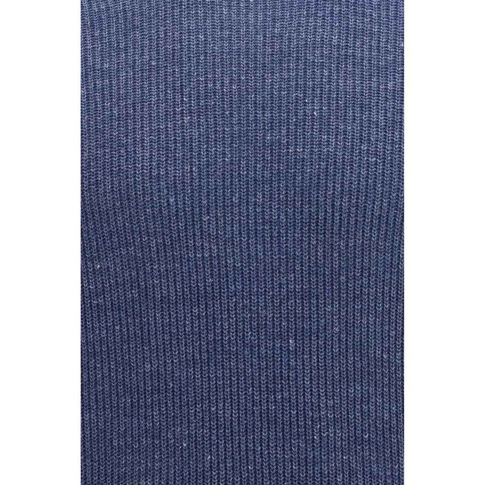 Brunello Cucinelli Blue Linen T-Shirt