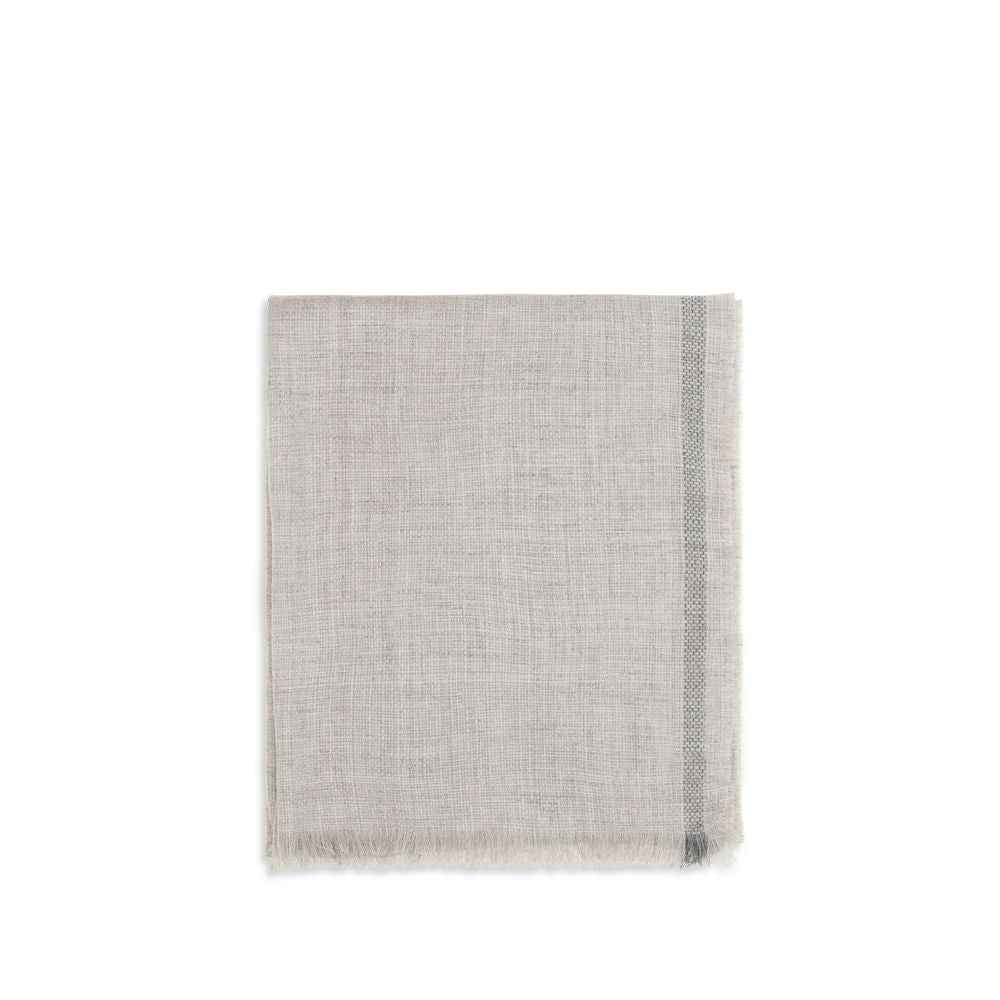 Brunello Cucinelli Gray Linen Scarf