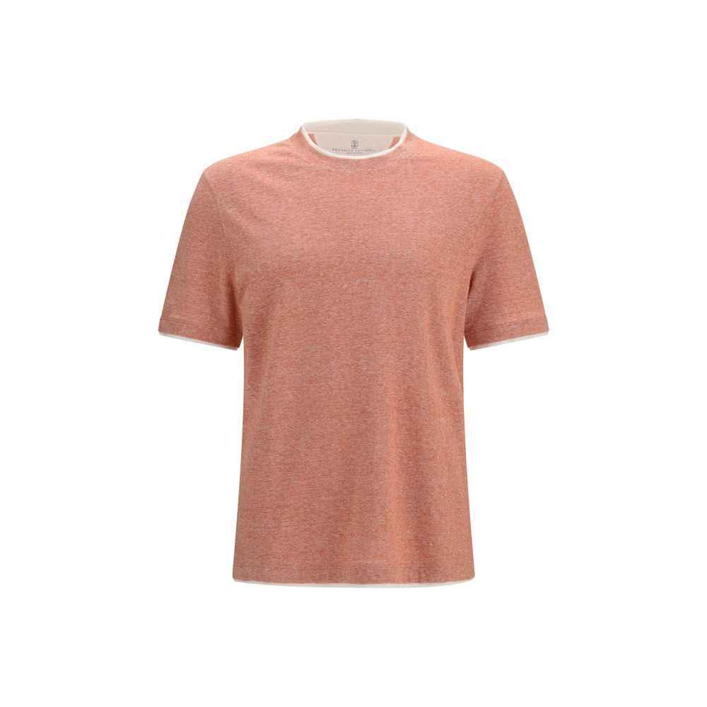 Brunello Cucinelli Orange Cotton T-Shirt