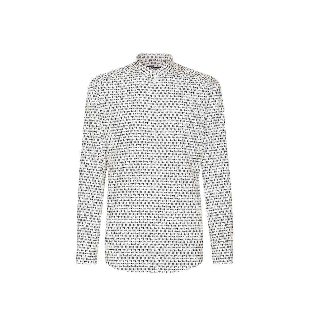 Dolce & Gabbana White Cotton Pattern Shirt