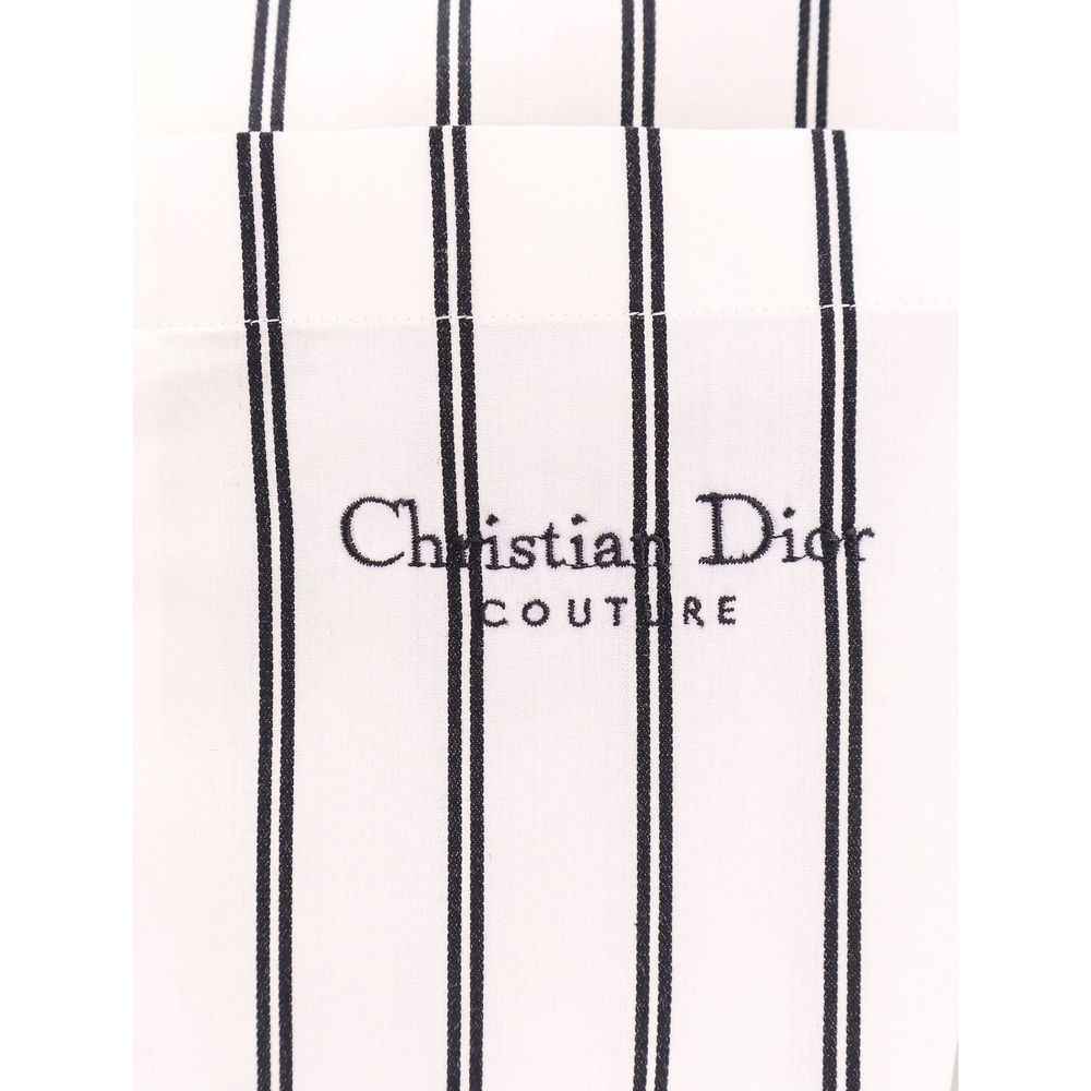 Dior White Cotton Pattern Shirt
