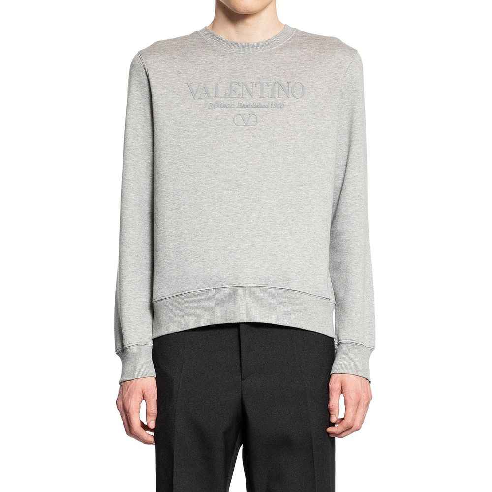 Valentino Garavani Gray Cotton Sweatshirt