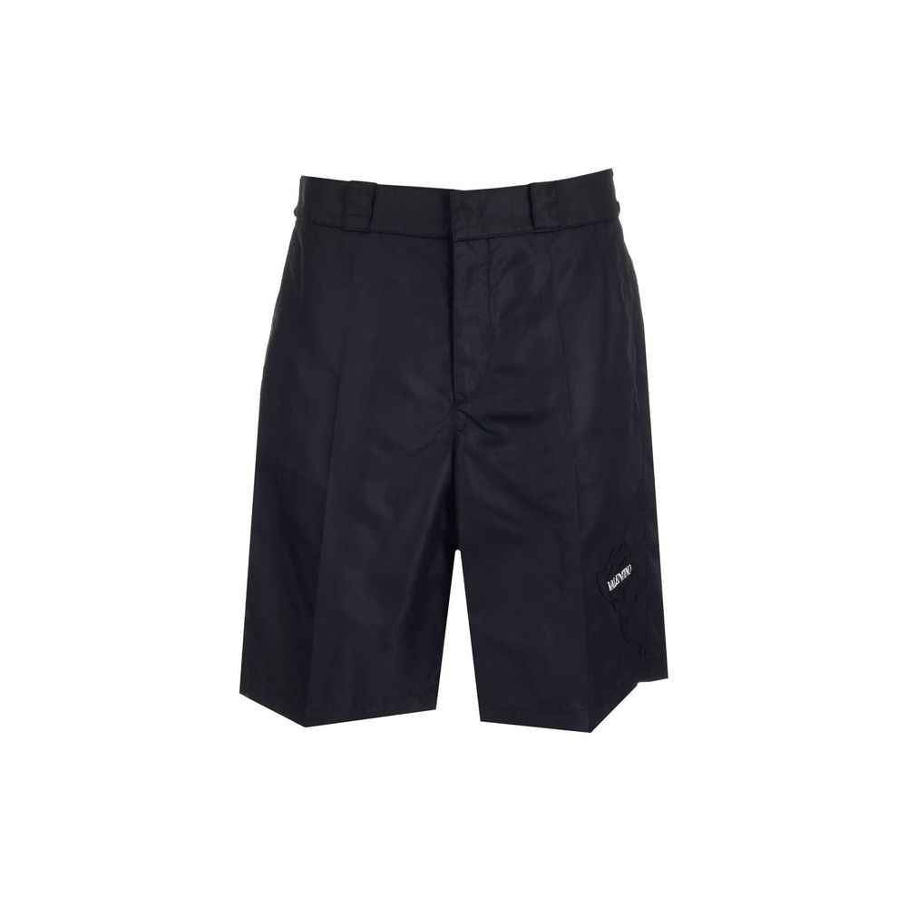 Valentino Garavani Black Nylon Bermuda Shorts