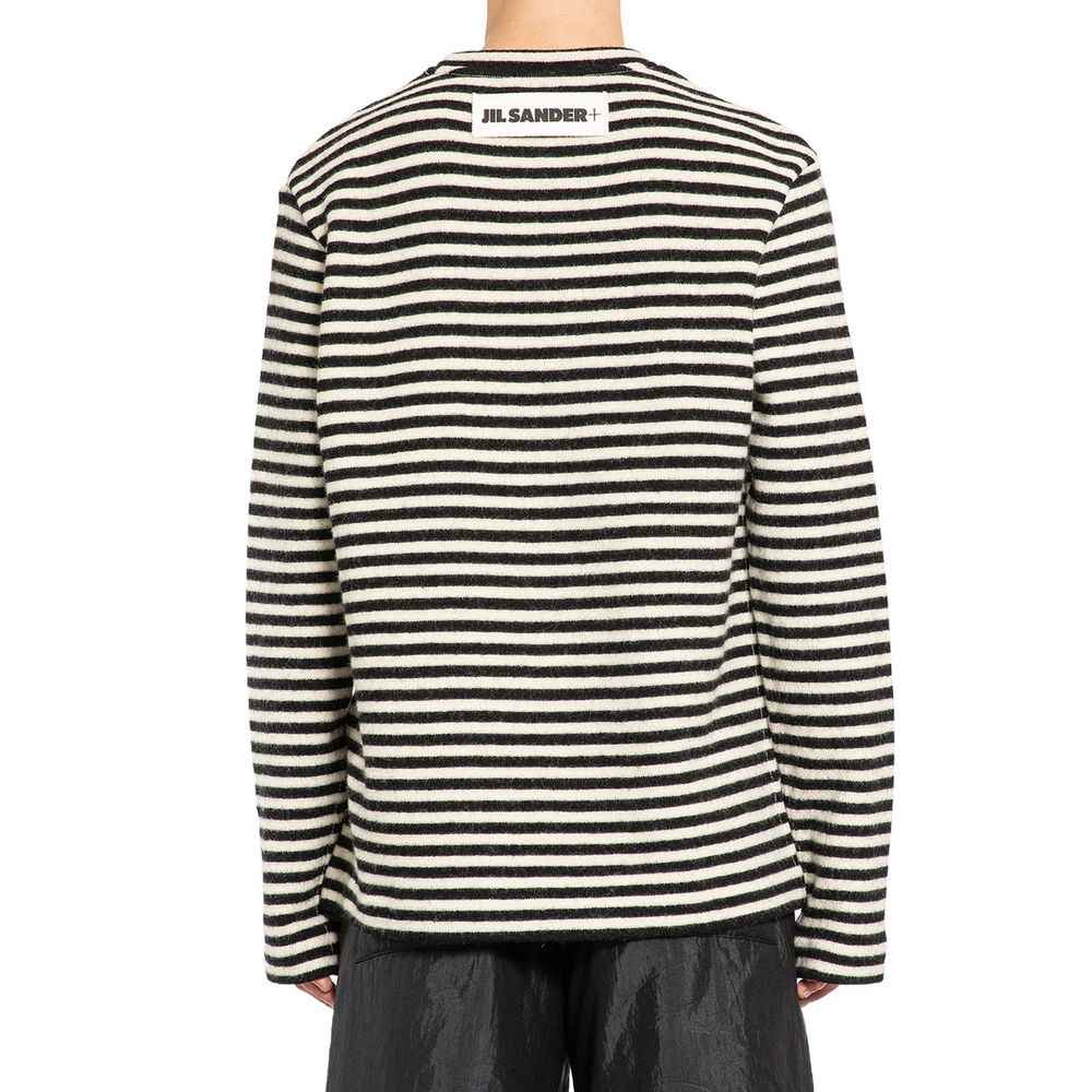 Jil Sander White Wool Long Sleeve T-Shirt