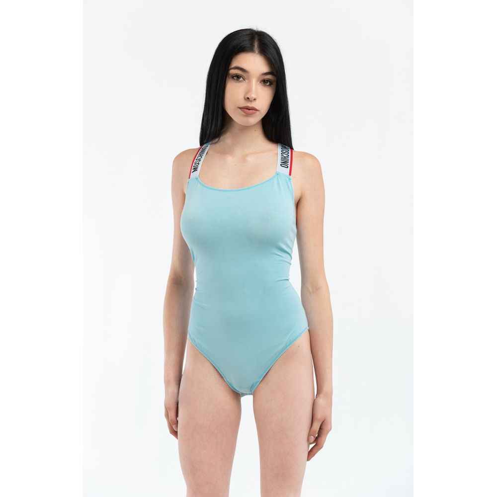 Moschino Blue Cotton Bodysuit