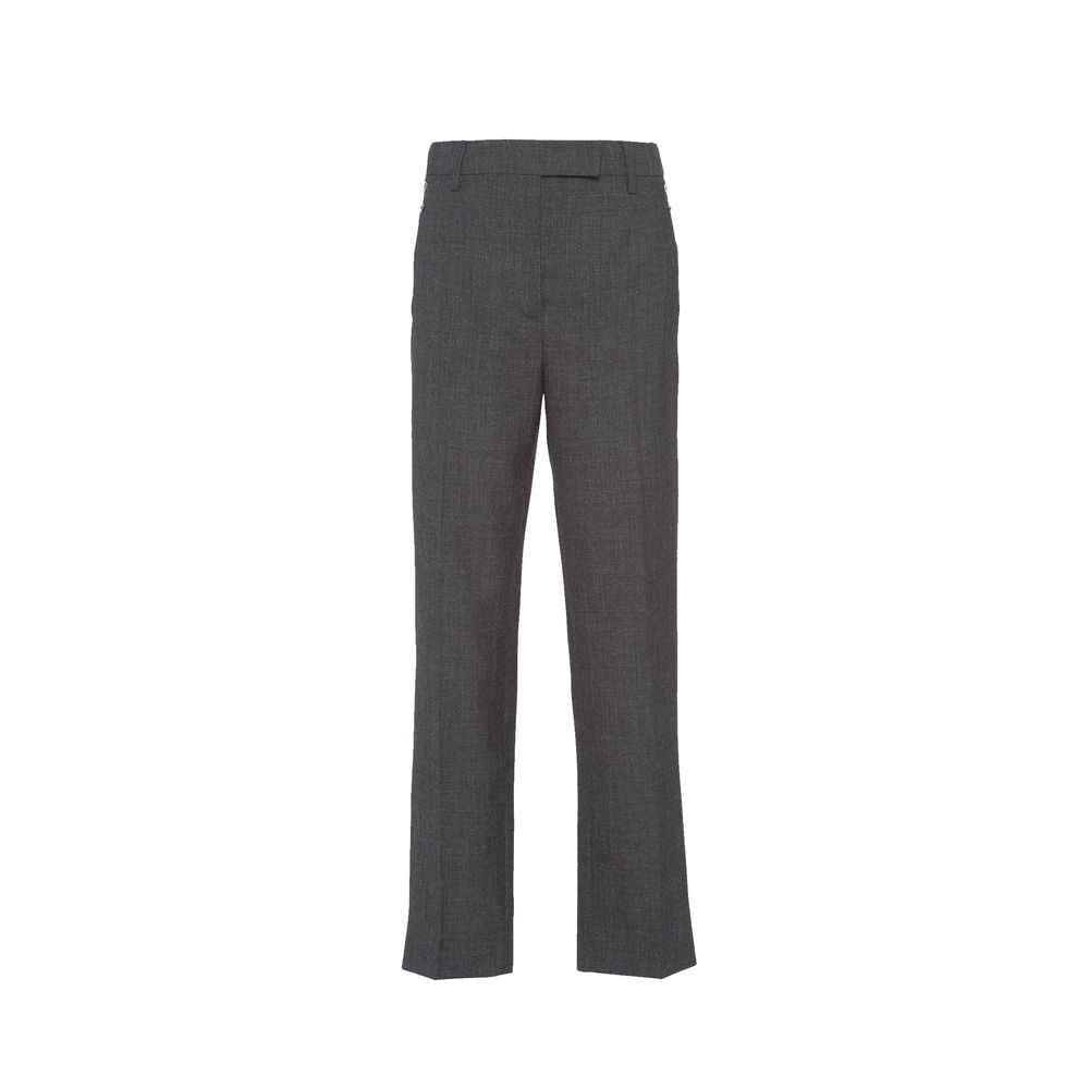 Prada Gray Virgin Wool Pants