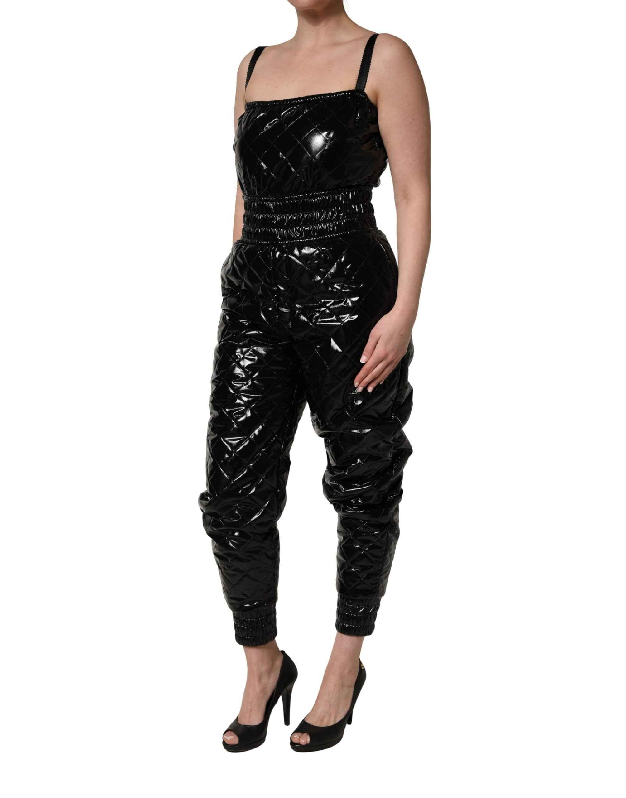 Dolce & Gabbana Black Sleeveless Romper Jumpsuit Dress