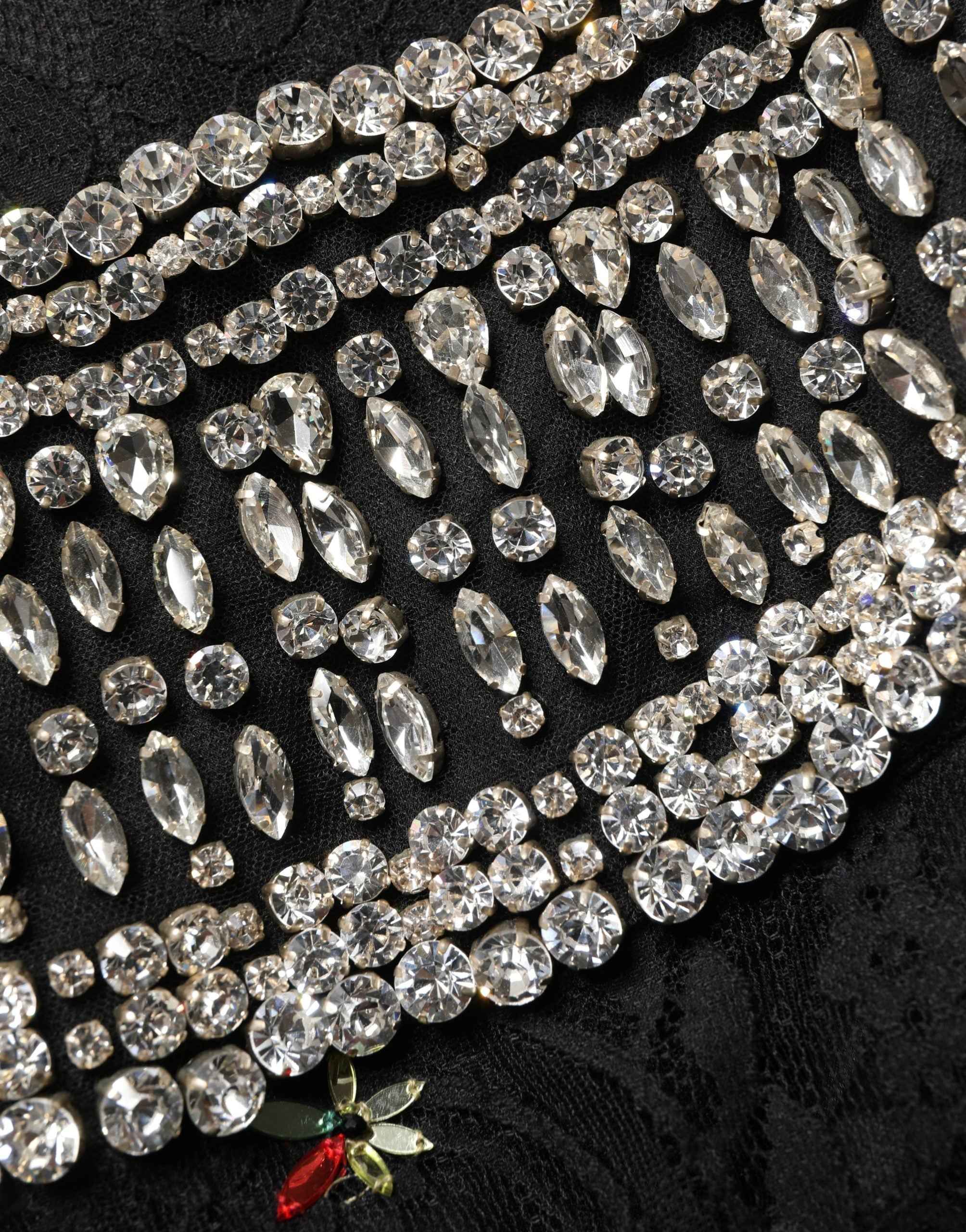 Dolce & Gabbana Black Sequin Embellished Sheath Mini Dress