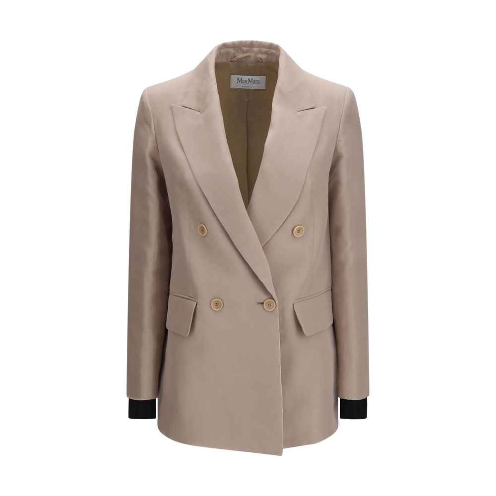Max Mara Beige Silk Blazer