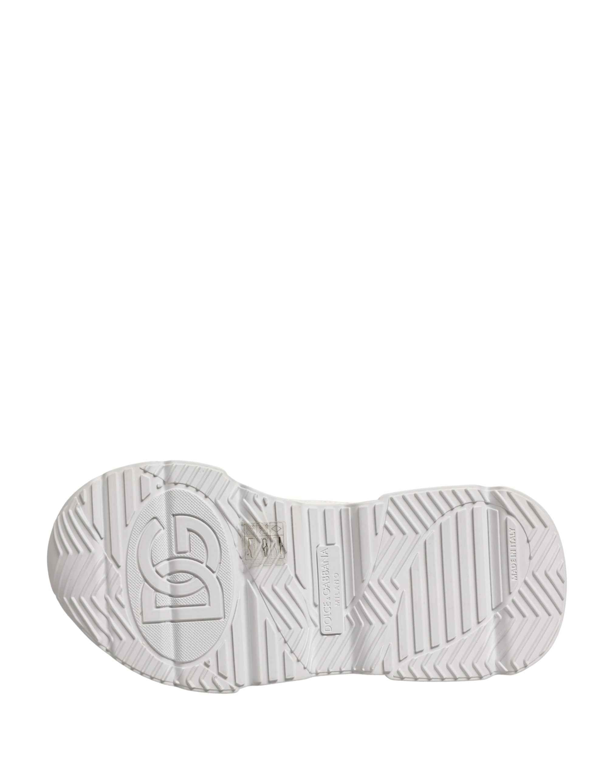 Dolce & Gabbana White Leather Daymaster Low Top Sneakers Shoes