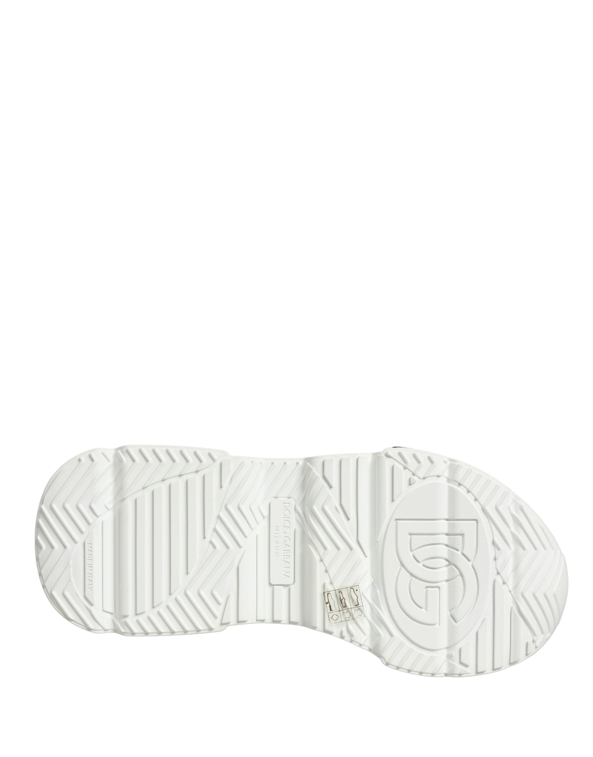 Dolce & Gabbana White Daymaster Graffiti Low Top Sneakers Shoes