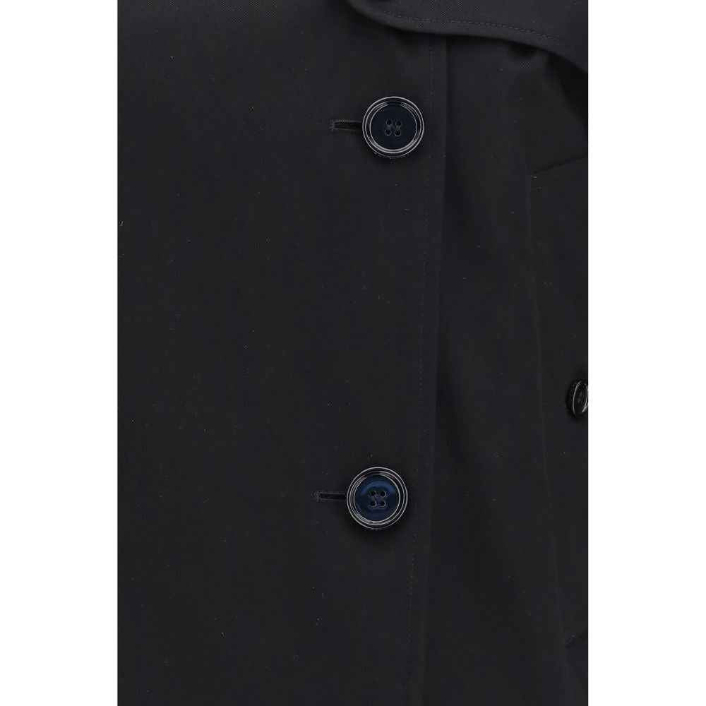 Burberry Black Cotton Trench Coat