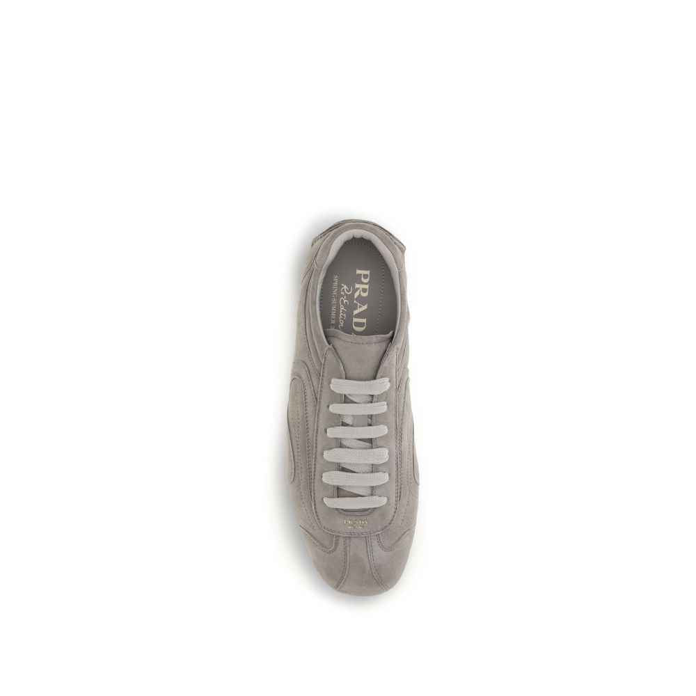 Prada Beige Calf Leather Bos Taurus Athletic Sneakers