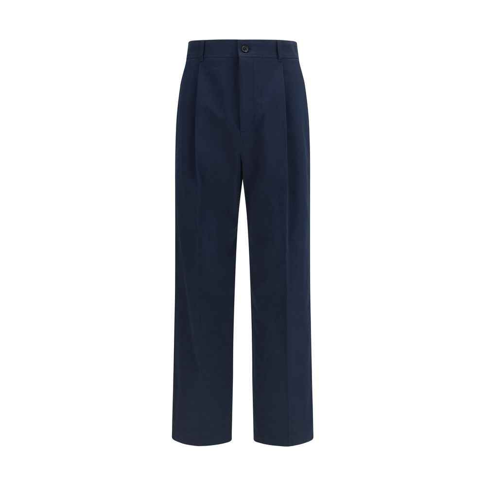 Valentino Garavani Blue Cotton Casual Pants