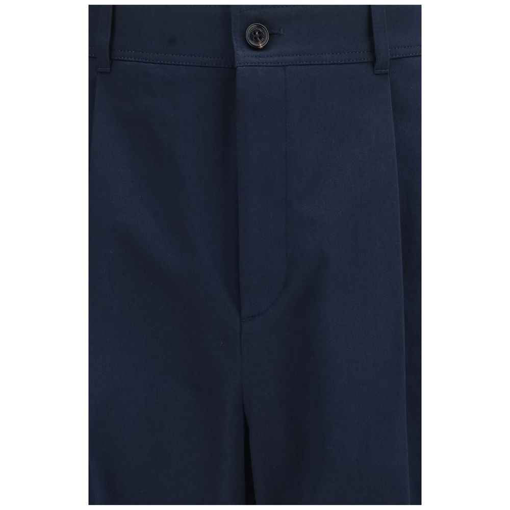 Valentino Garavani Blue Cotton Casual Pants