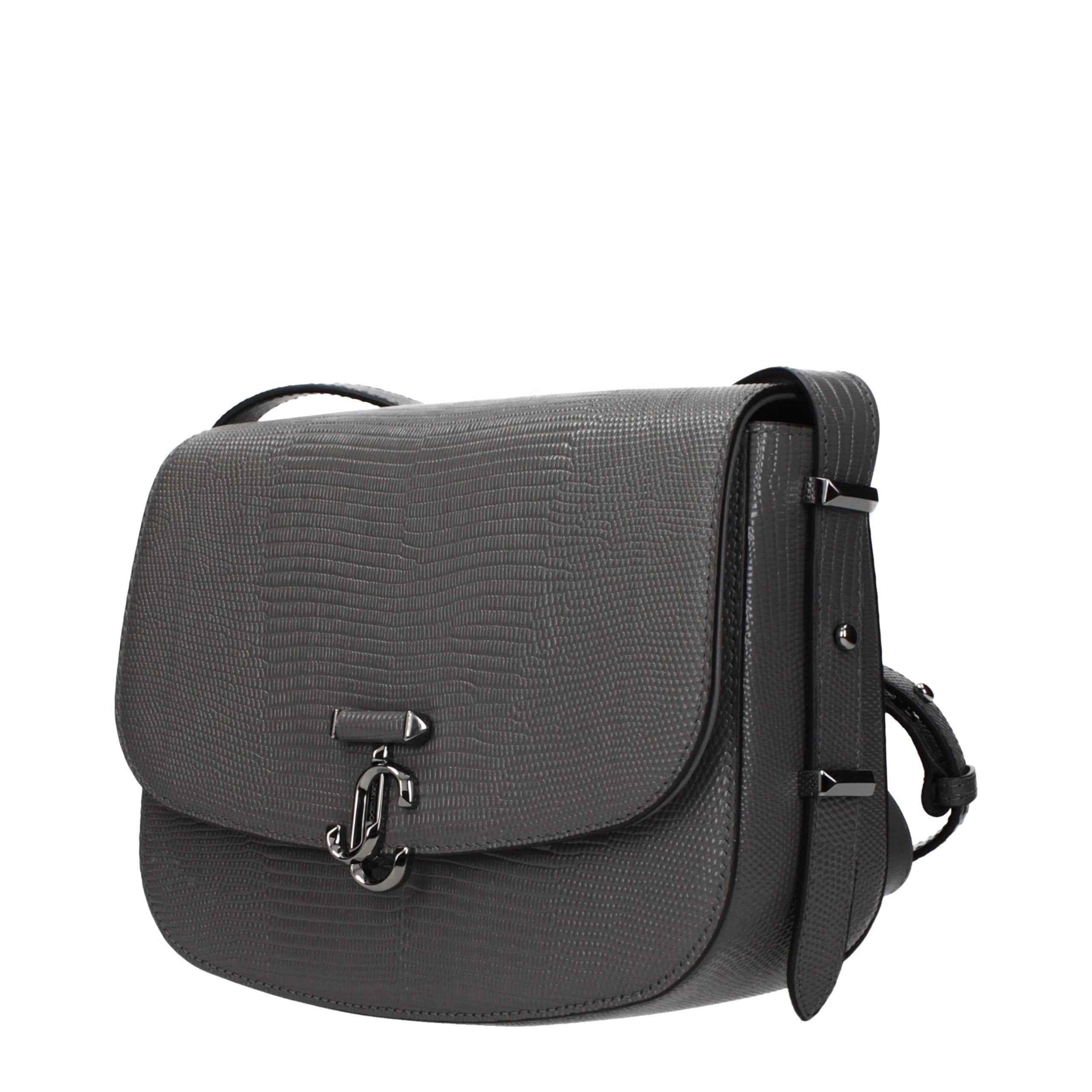 Jimmy Choo Gray Leather Crossbody Bag