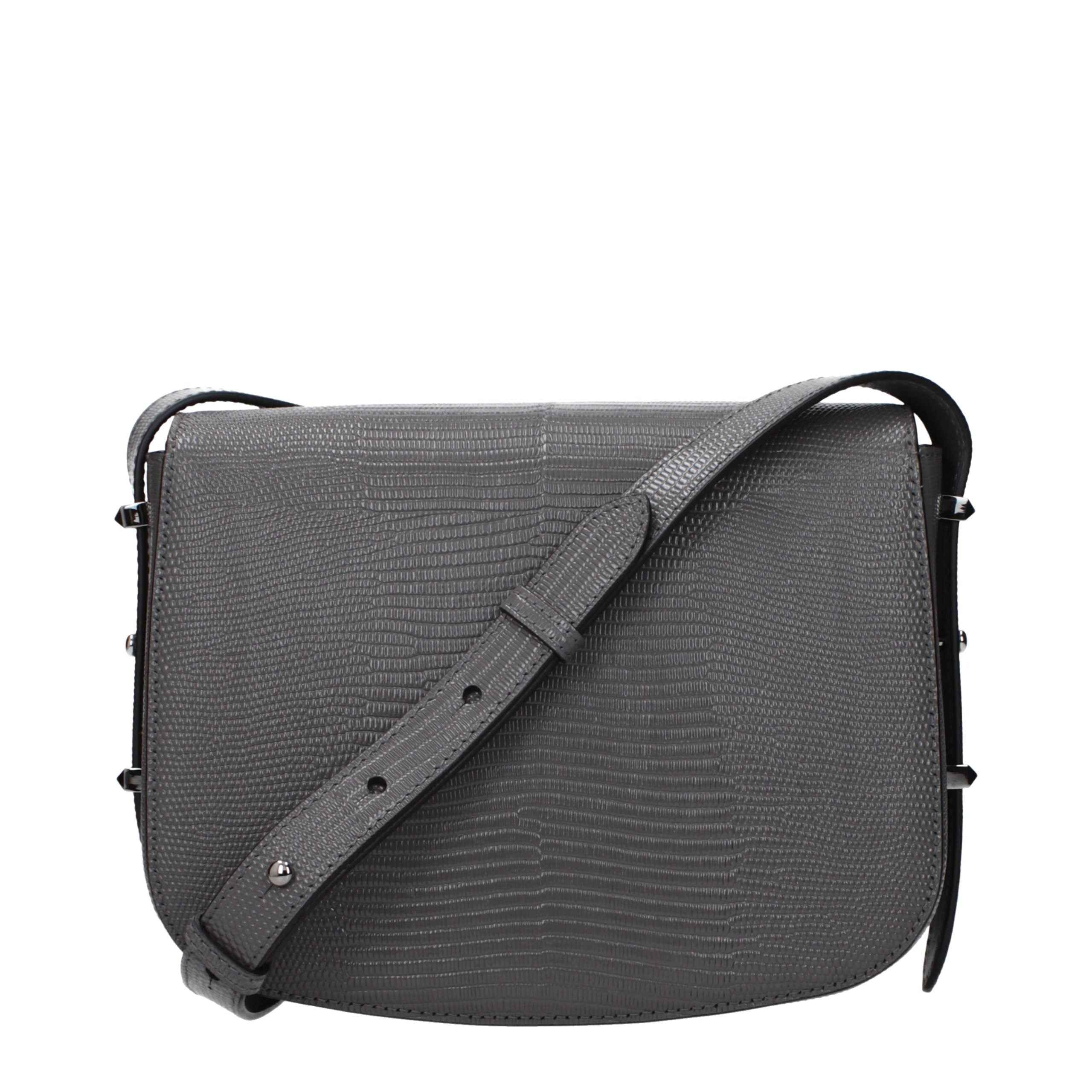 Jimmy Choo Gray Leather Crossbody Bag