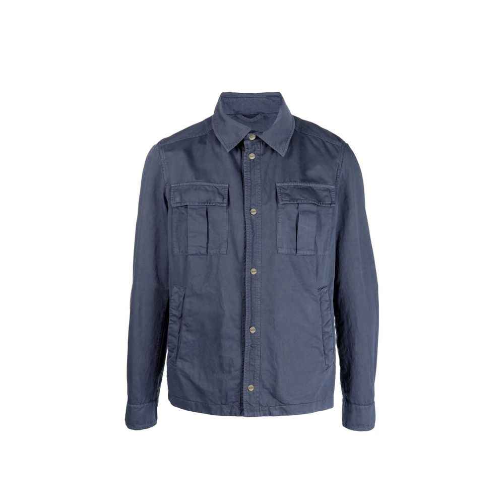 Herno Blue Cotton Coat